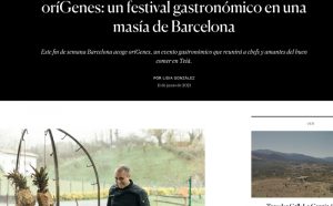 Conde Nast TraveleroríGenes: un festival gastronómico en una masía de Barcelona(11/06/21)