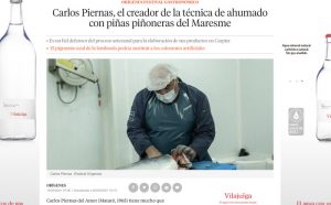 La Vanguardia ComerCarlos Piernas, el creador de la técnica de ahumado con piñas piñoneras del Maresme (15/04/21)