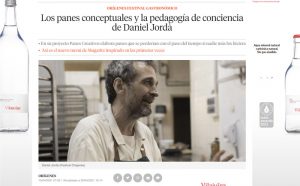 La Vanguardia ComerLos panes conceptuales y la pedagogía de conciencia de Daniel Jordà(15/04/21)