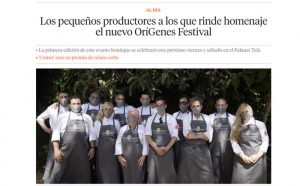 La Vanguardia ComerLos pequeños productores a los que rinde homenaje el nuevo OríGenes Festival(10/06/21)