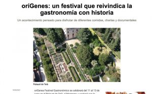 Revista CuinaoríGenes: un festival que reivindica la gastronomia amb història (21/04/21)