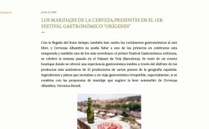 Santimeifren, blog lifestyleLos maridajes de la cerveza, presentes en el 1r festival gastronómico oríGenes(14/06/21)