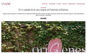 Va de Vi (El Món)El vi català té el seu espai al Festival oríGenes(11/06/21)