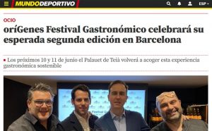 El Mundo DeportivooríGenes Festival Gastronómico celebrará su esperada segunda edición en Barcelona.(06/05/22)