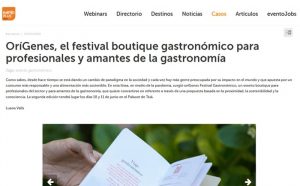 Evento plusOríGenes, el festival boutique gastronómico para profesionales y amantes de la gastronomía.(06/05/22)