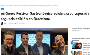 LaNetanetaoríGenes Festival Gastronómico celebrará su esperada segunda edición en Barcelona.(06/05/22)