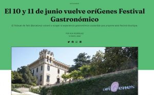 Tapas MagazineEl 10 y 11 de junio vuelve oríGenes Festival Gastronómico.(12/05/22)